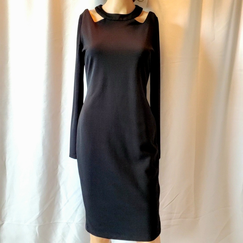 NWOT JLO Black Cutout Long Sleeve Dress - Sz 4